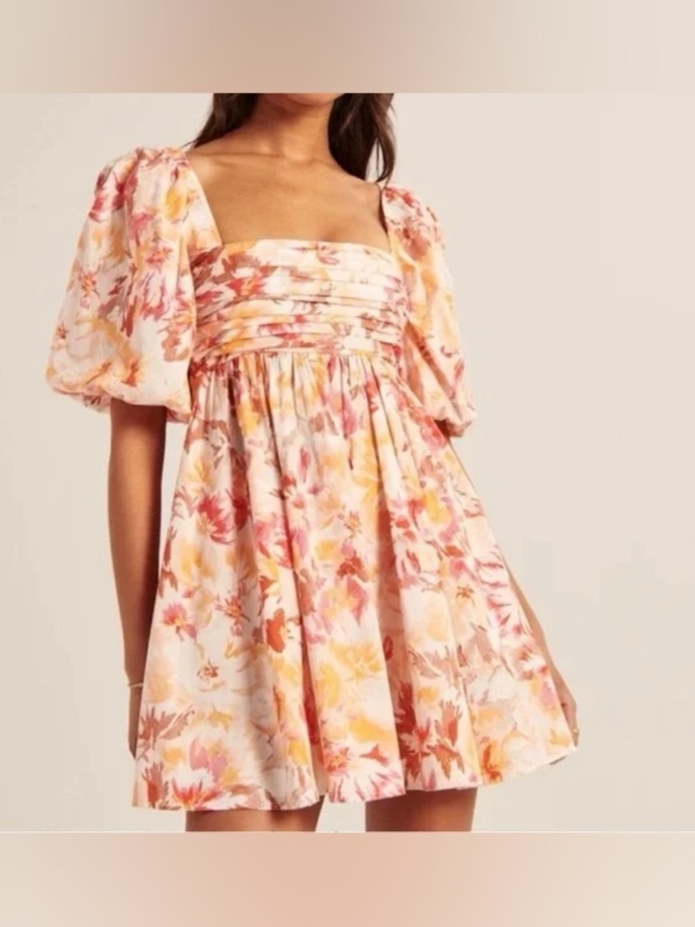 Abercrombie & Fitch Floral Emerson puff sleeve dress